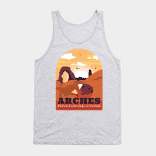 Arches National Park in Moab, Utah Vintage Retro Design Tank Top